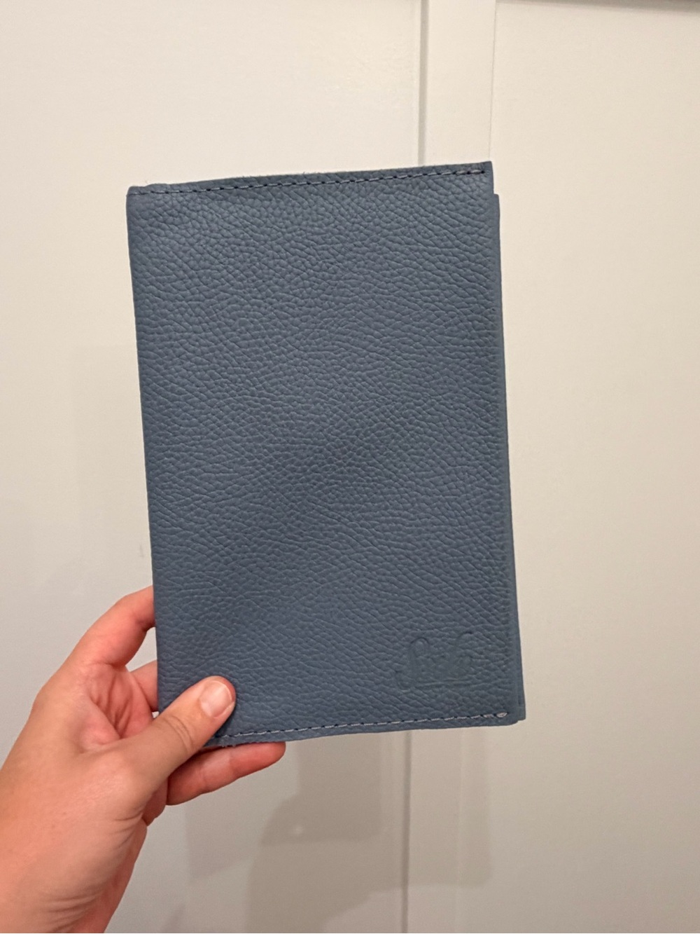 Pebbled Leather Journal Cover - Slate Blue